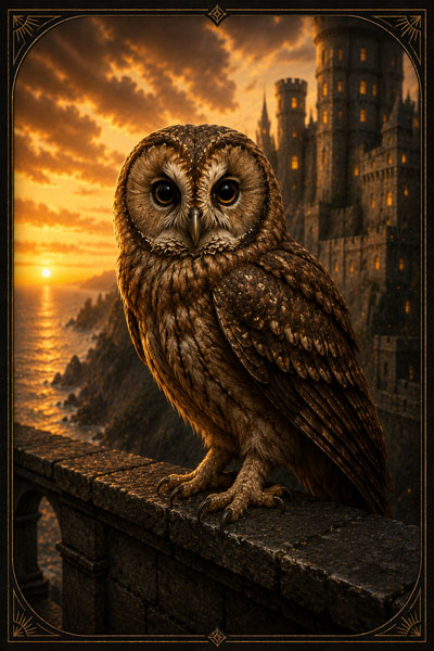 Shade the owl familiar portrait