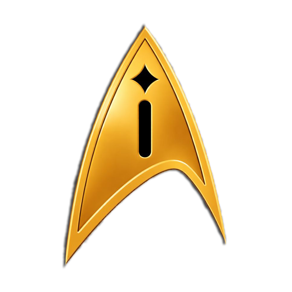 The STO Info logo, featuring a Star Trek delta with a stylized design and an information icon.